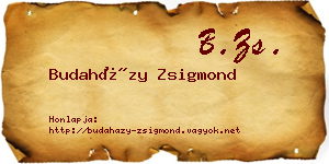 Budaházy Zsigmond névjegykártya